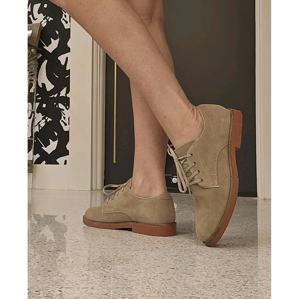 Polo Ralph Lauren Barton Buck Boys Size 6(women Sz 8) Suede Oxford Shoes‎ Preppy